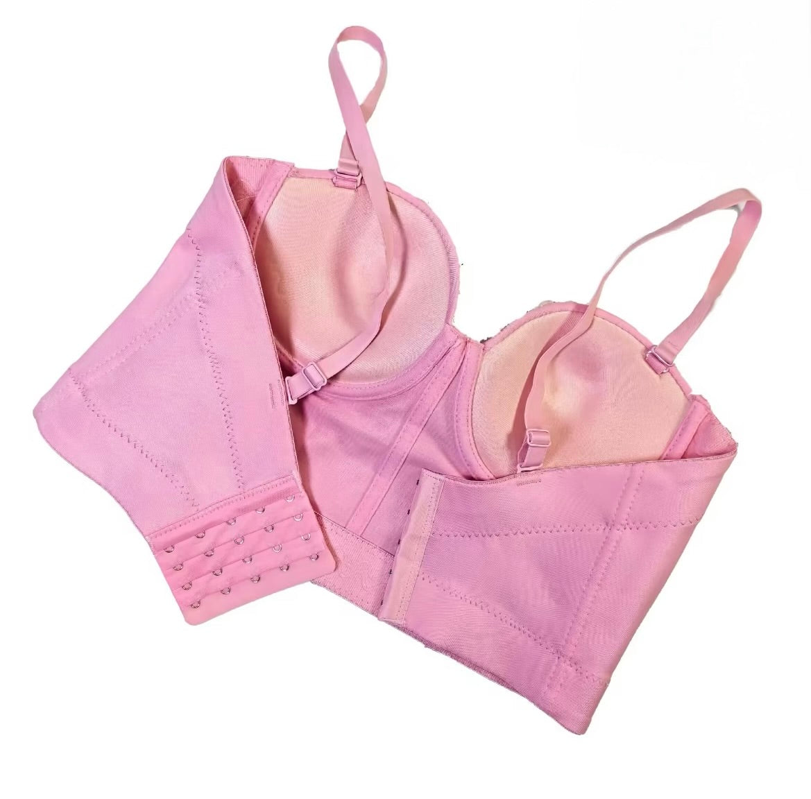 ‘OPHELIA’ Pink Embellished Corset Top