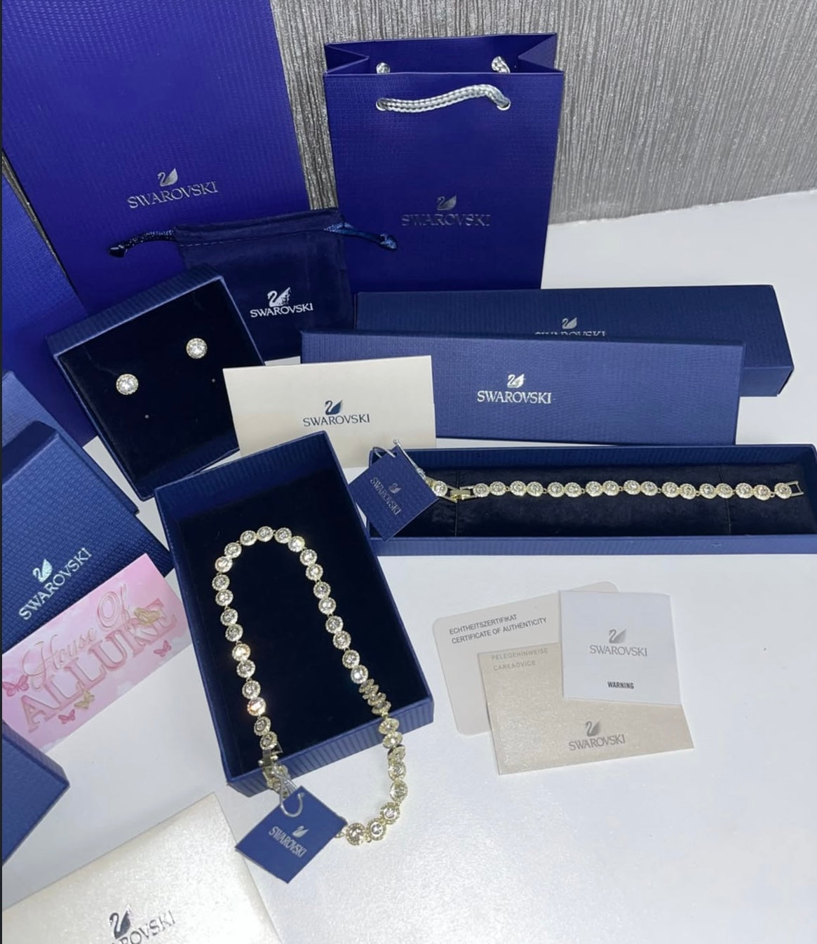 Gold Angelic Rhinestone Tennis Set (PRE ORDER)