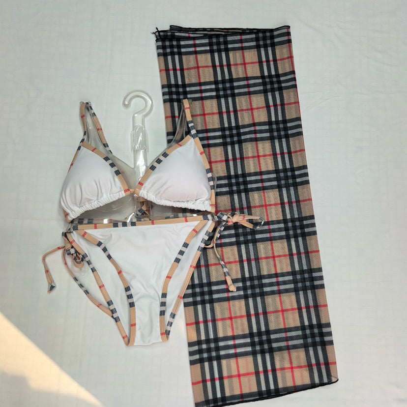 BB White Three Piece Bikini Set (PRE ORDER)