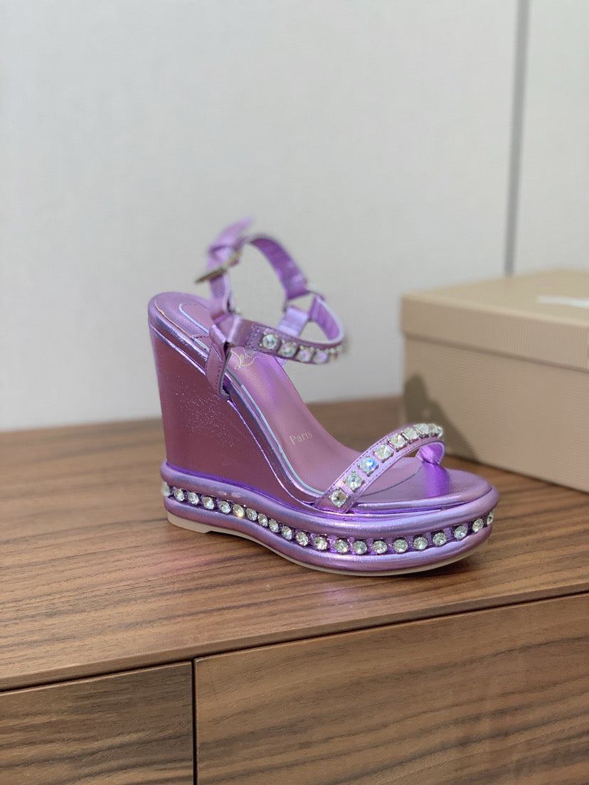 Purple Studded L Wedges (PRE ORDER)
