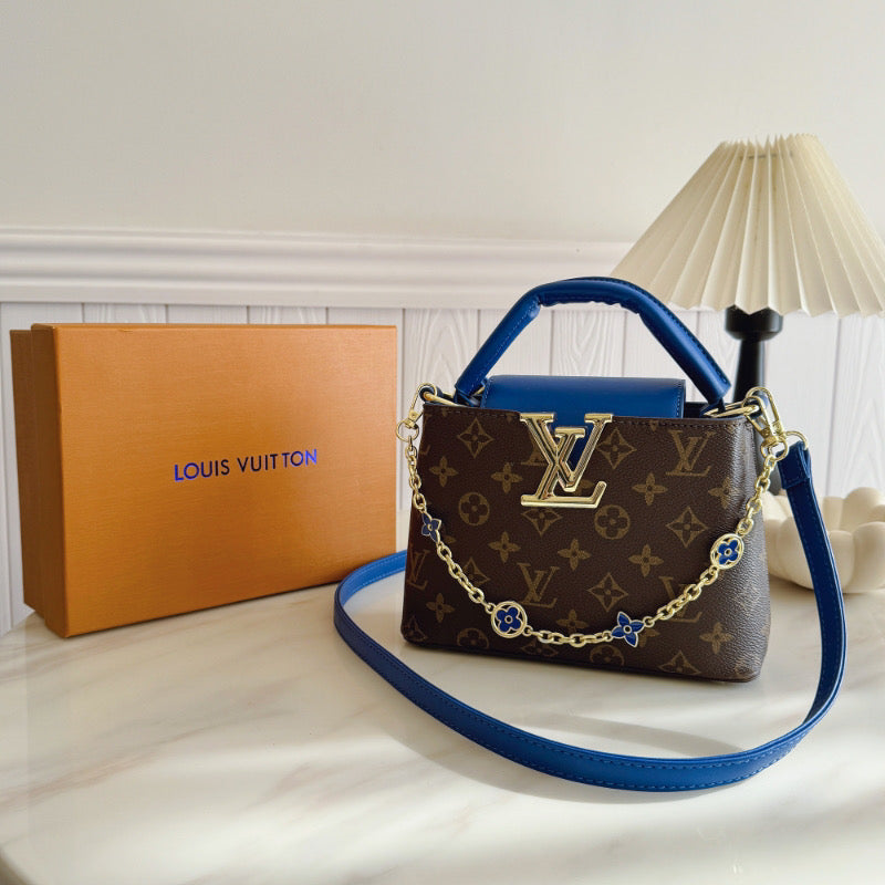 Blue and Brown L Bag (PRE ORDER)