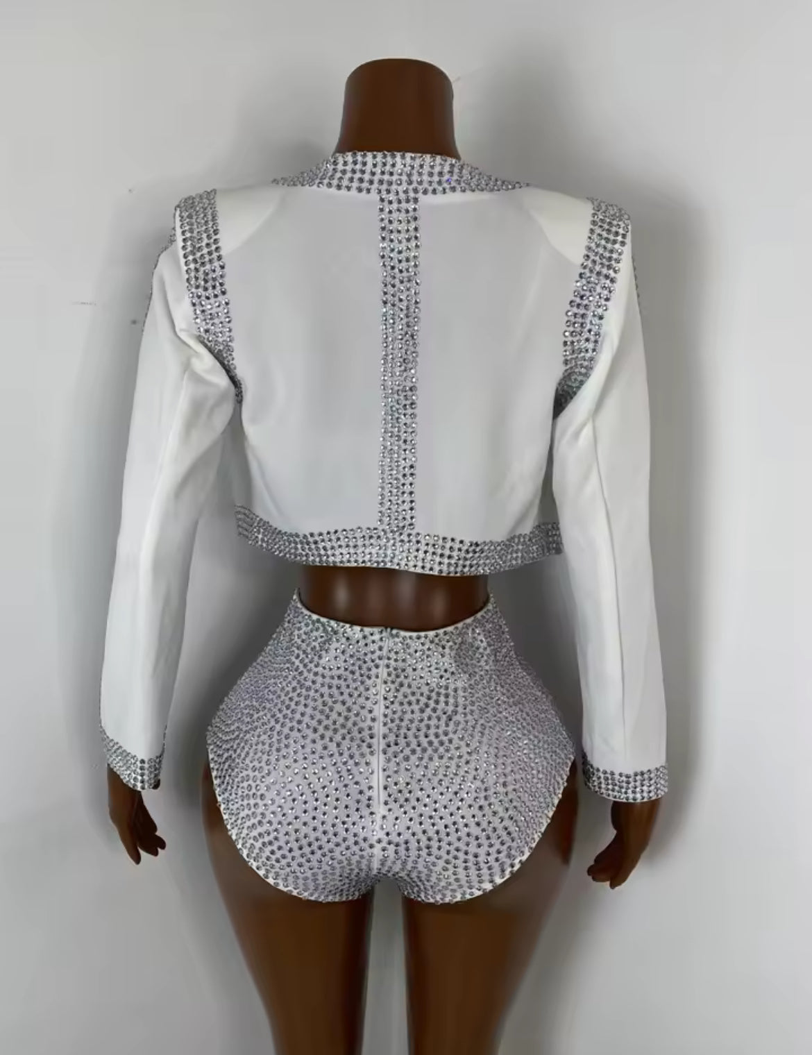 ‘VIVIENNE’ White Diamante Three Piece Set