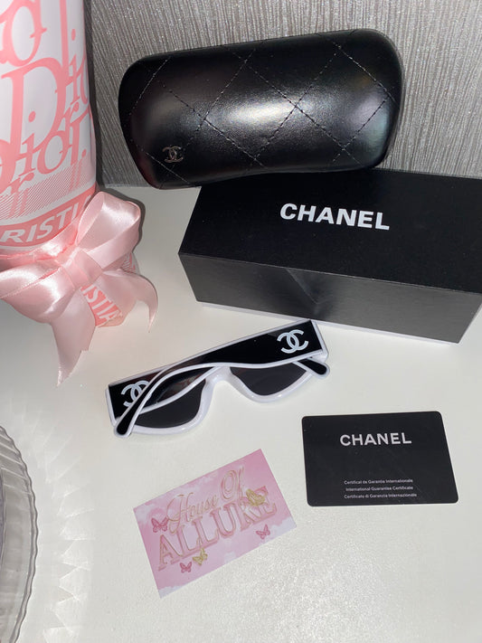 Black and White CC Sunglasses (IN STOCK)
