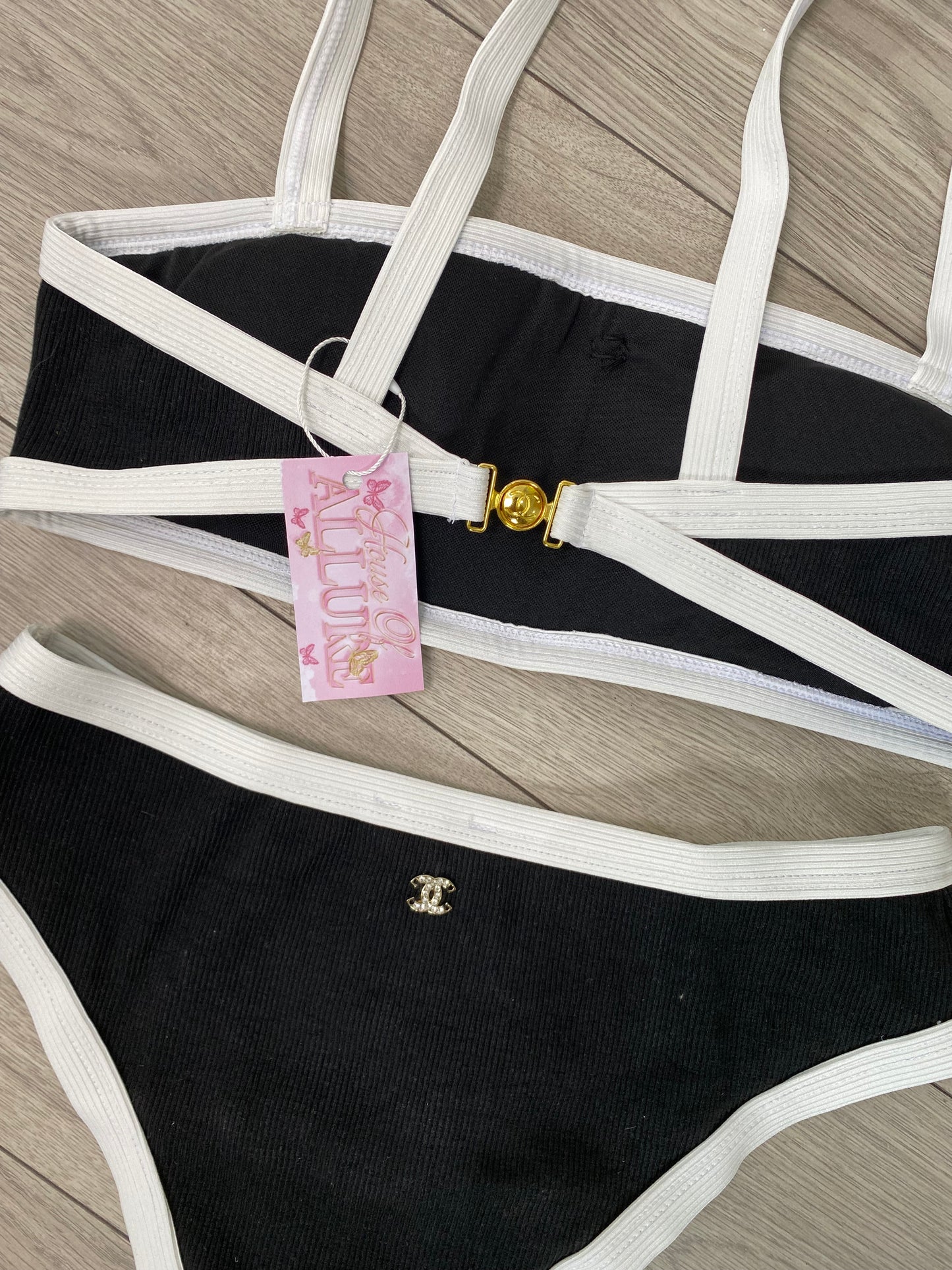 Black and White CC Bikini Set (PRE ORDER)