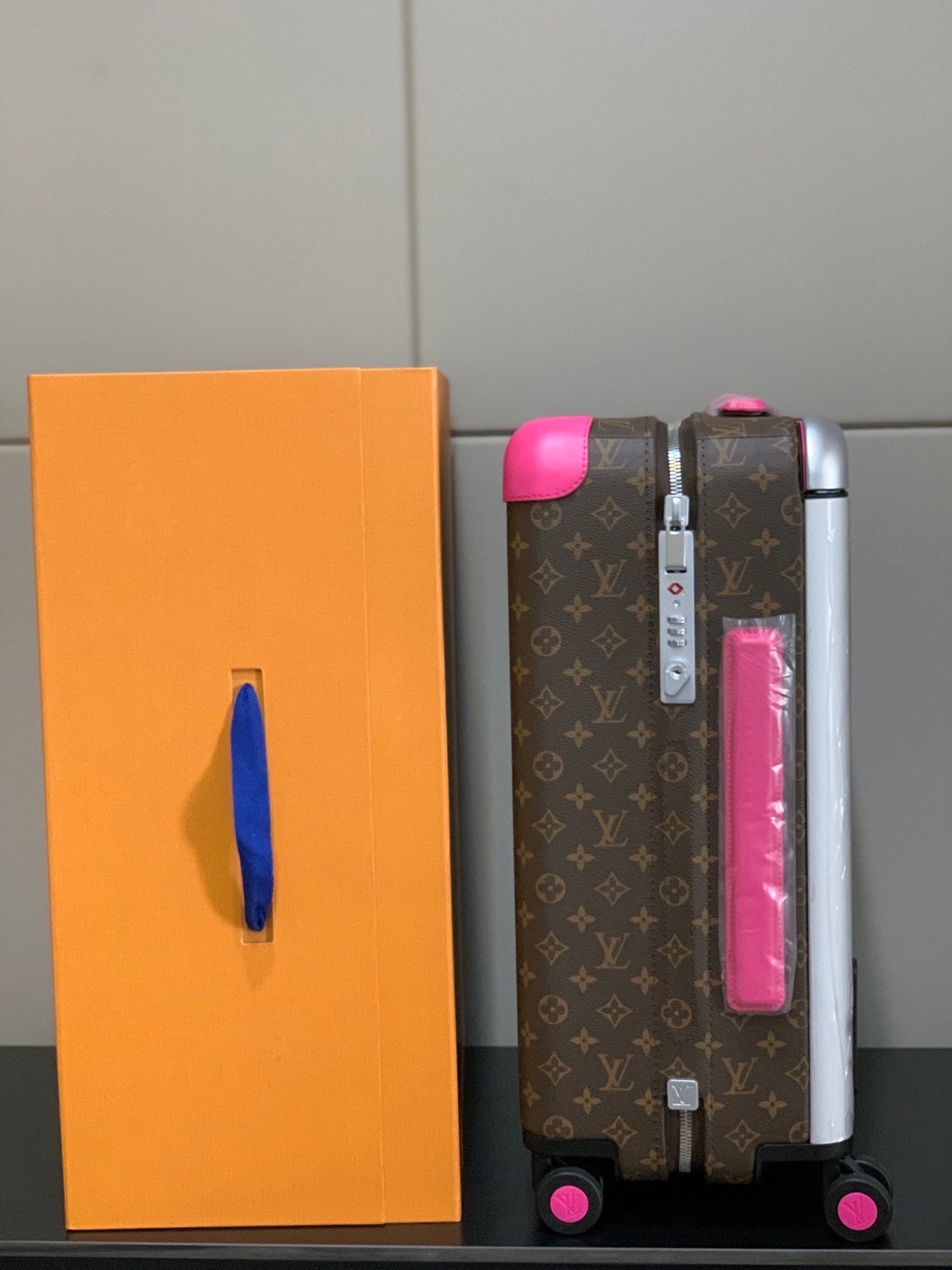 Pink and Brown Cabin Suitcase (PRE ORDER)