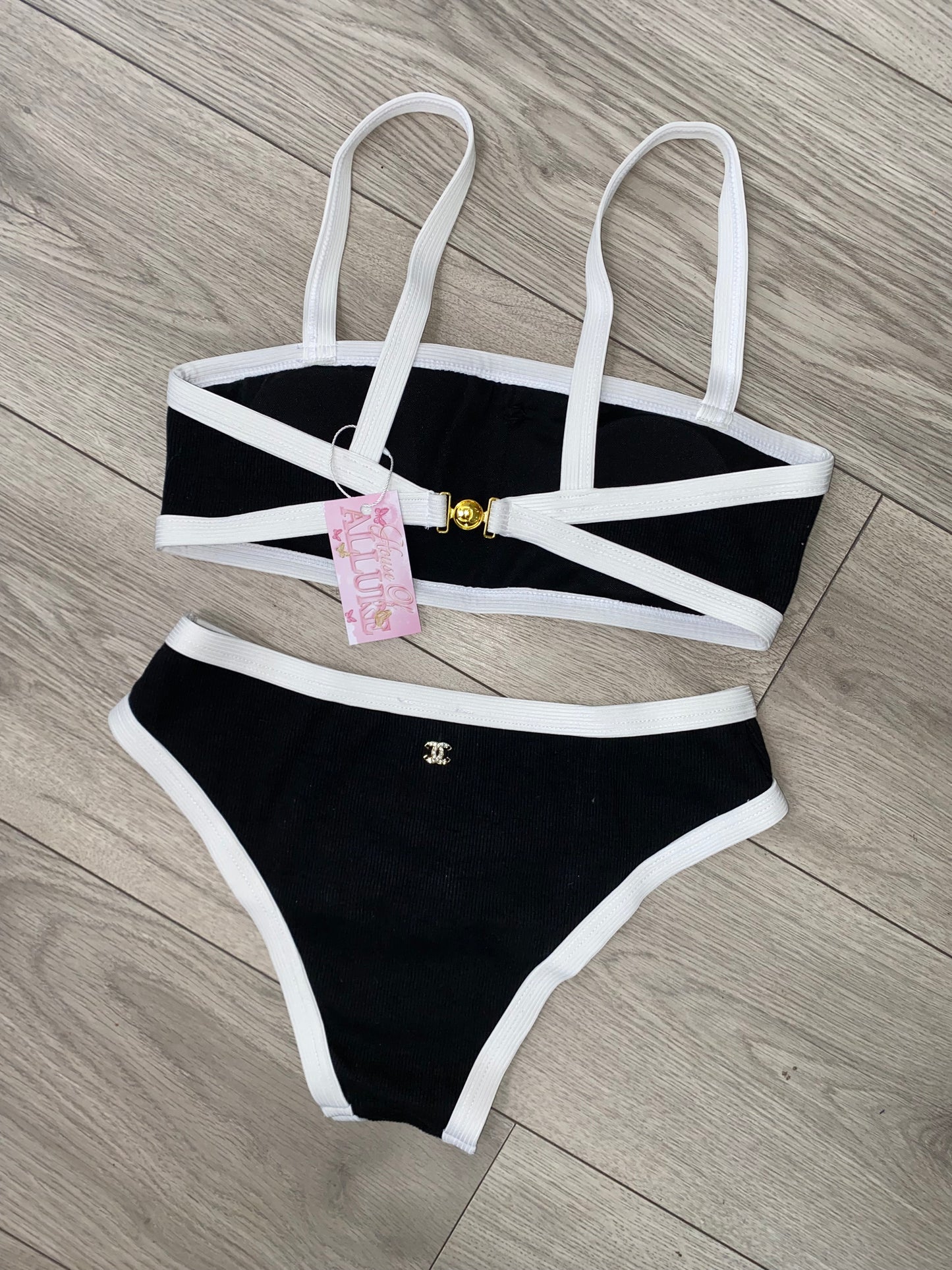 Black and White CC Bikini Set (PRE ORDER)