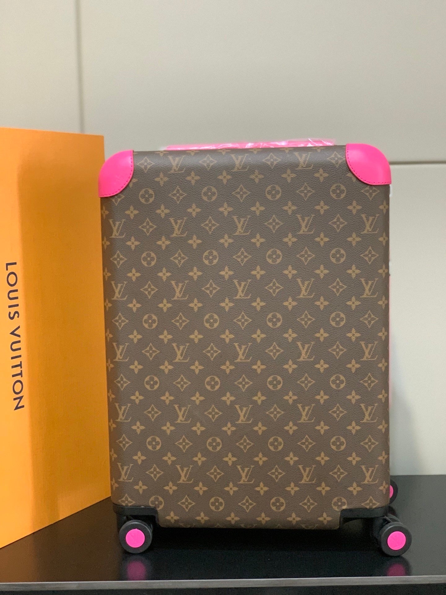 Pink and Brown Cabin Suitcase (PRE ORDER)