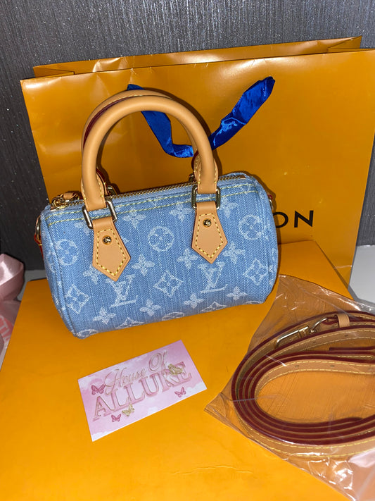 Light Blue Denim Nano Speedy Bag (PRE ORDER)
