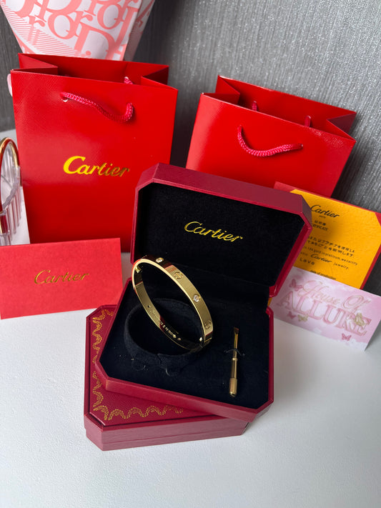 Gold C Diamante Bangle (PRE ORDER)