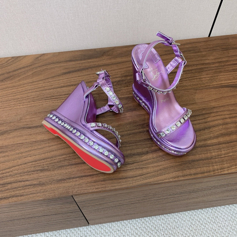 Purple Studded L Wedges (PRE ORDER)