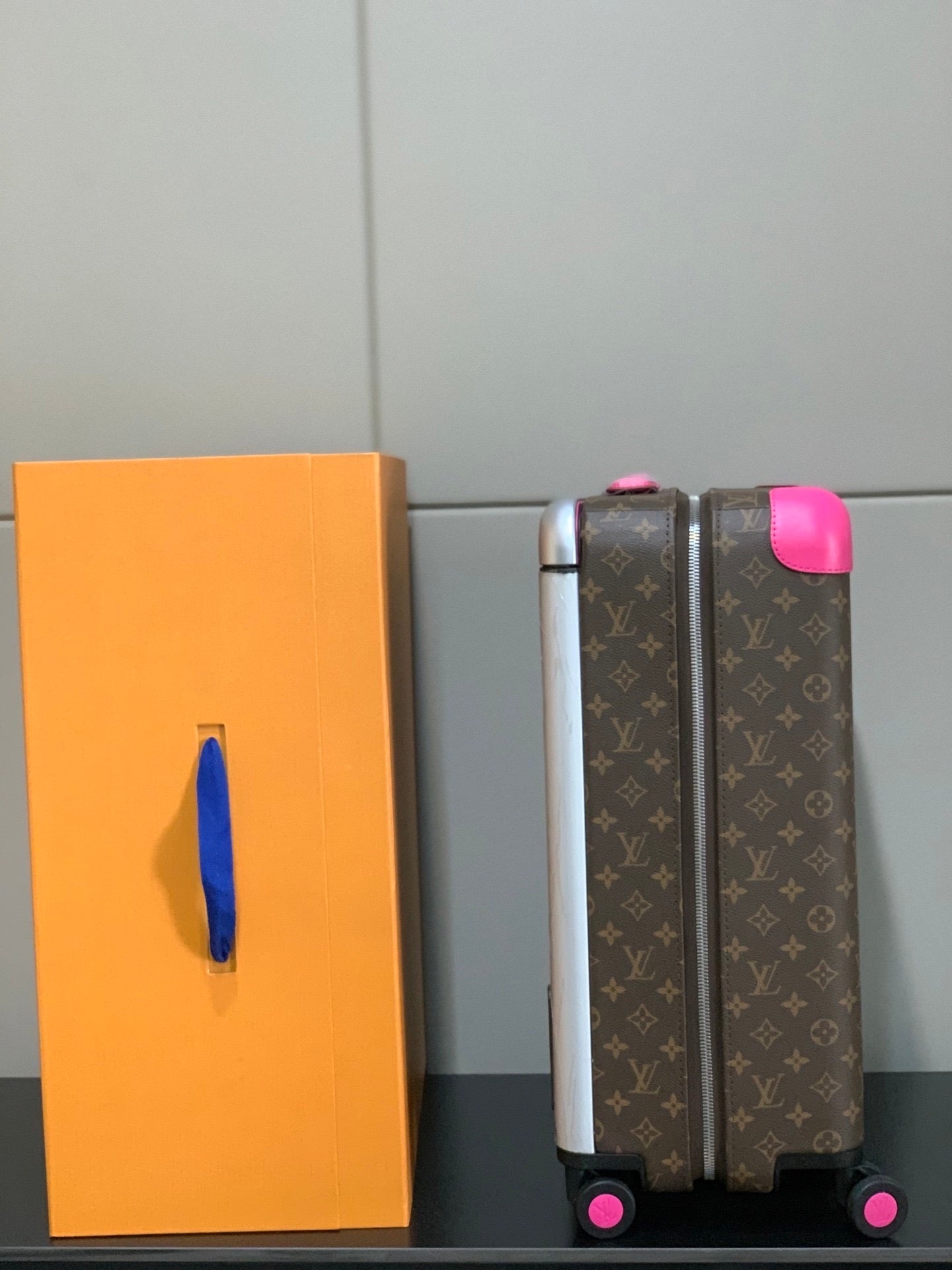 Pink and Brown Cabin Suitcase (PRE ORDER)