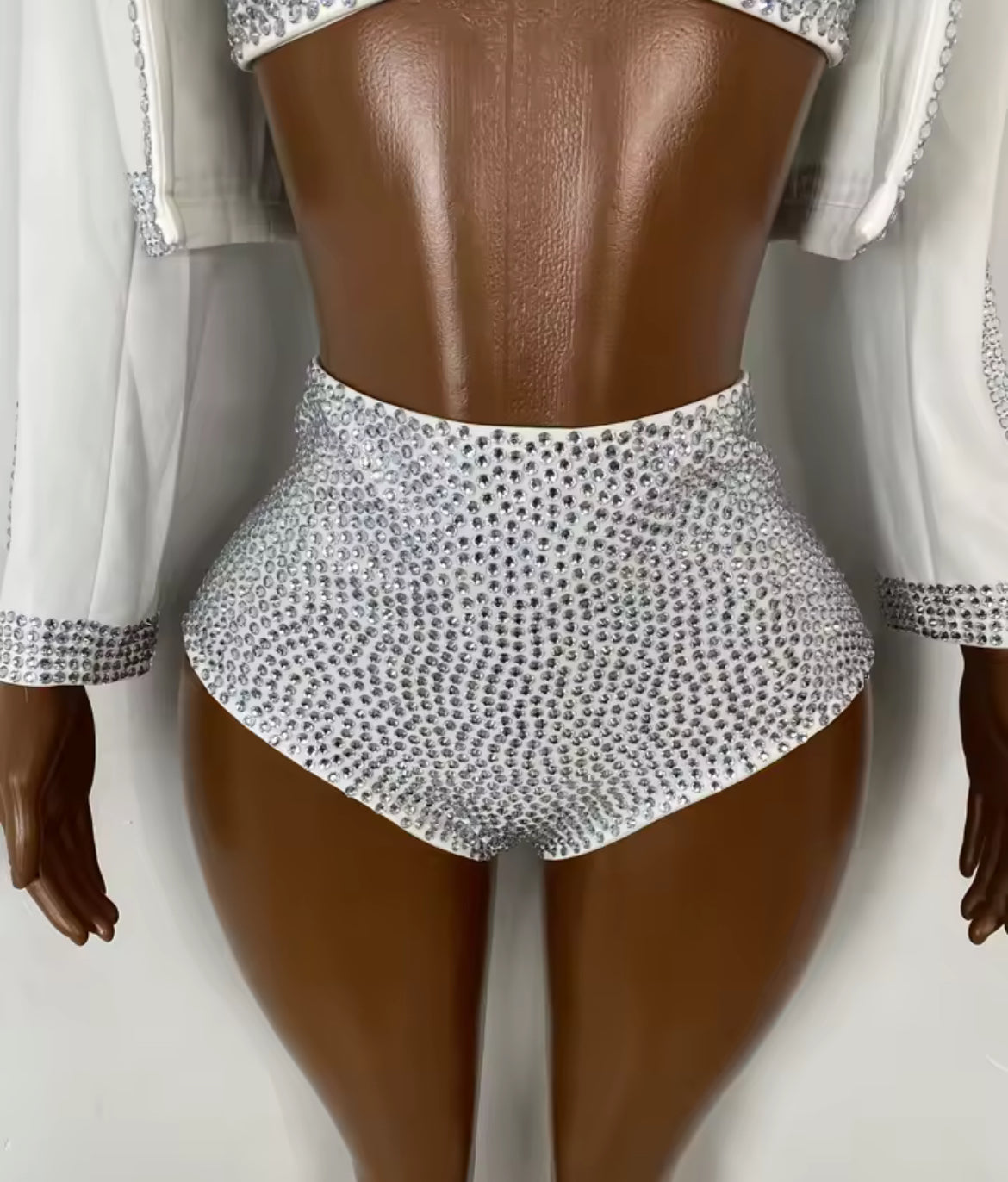 ‘VIVIENNE’ White Diamante Three Piece Set