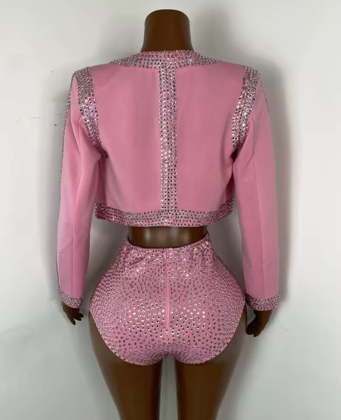 ‘VIVIENNE’ Pink Diamanté Three Piece Set