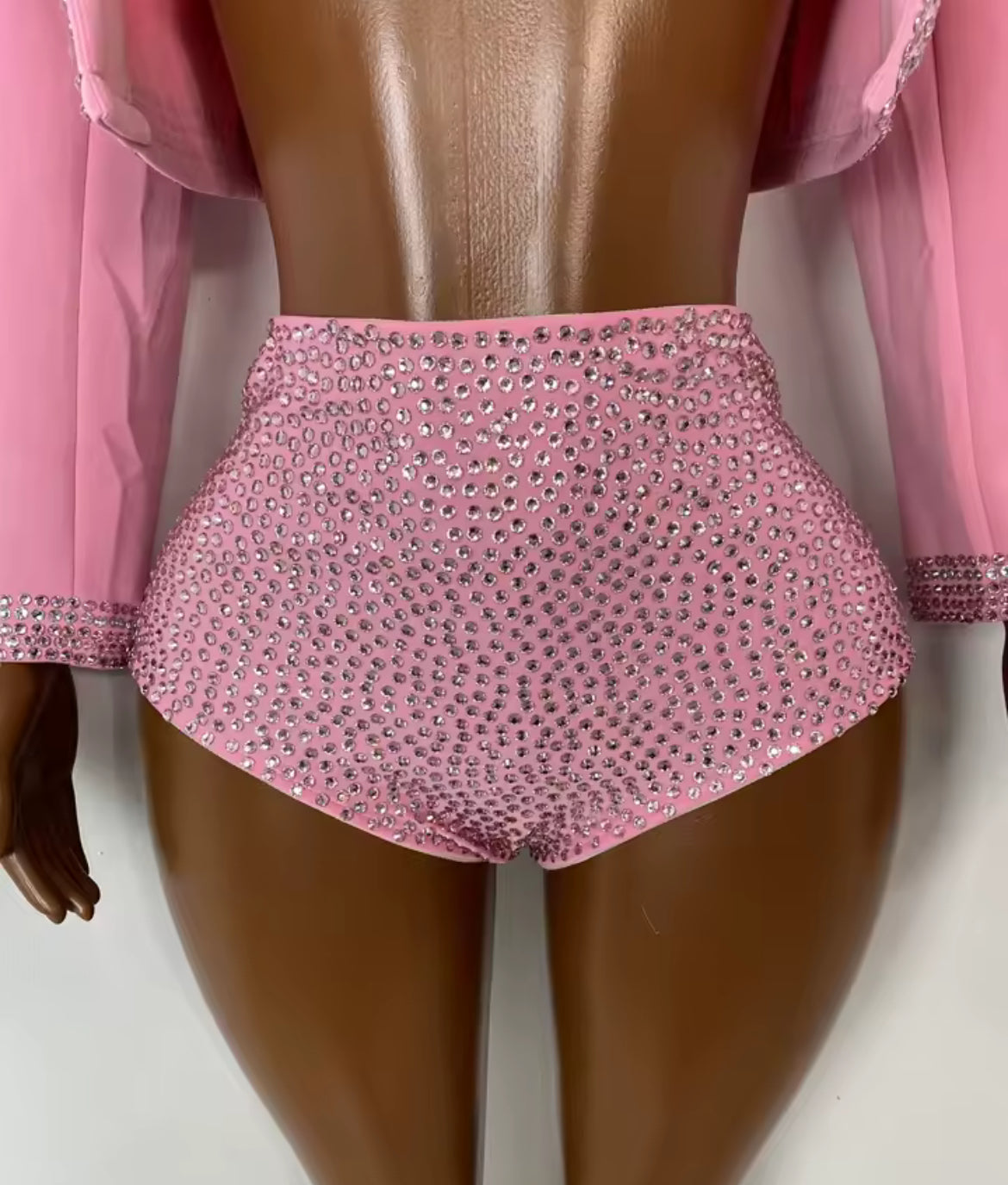 ‘VIVIENNE’ Pink Diamanté Three Piece Set