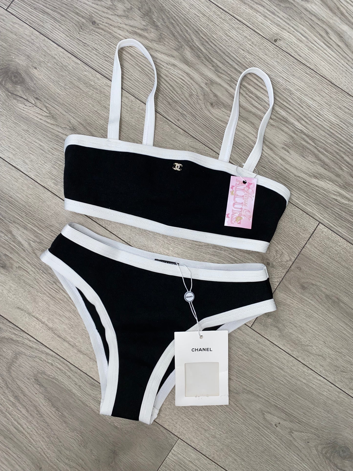 Black and White CC Bikini Set (PRE ORDER)
