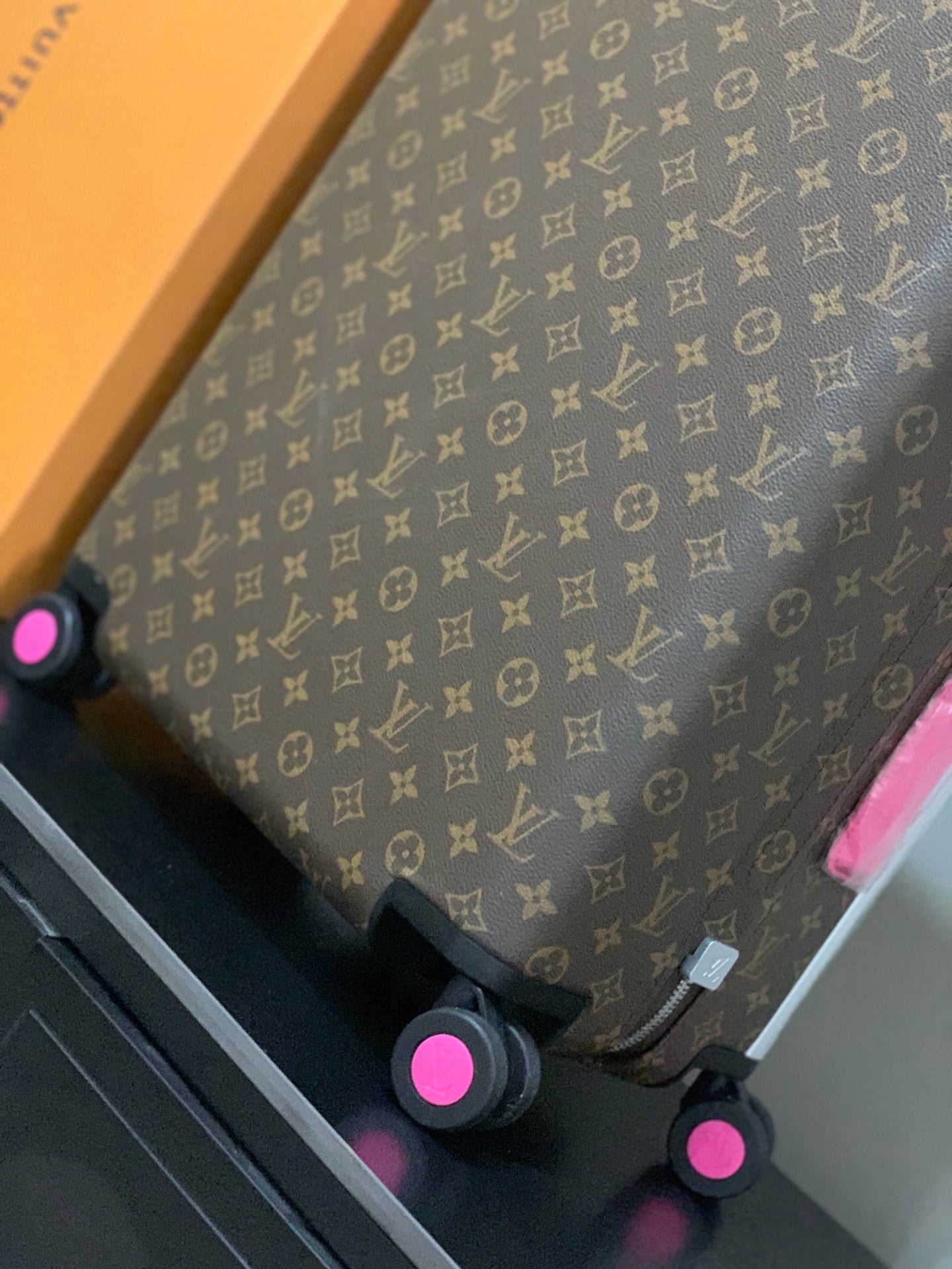 Pink and Brown Cabin Suitcase (PRE ORDER)