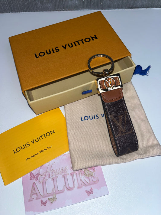 Brown LV Keyring