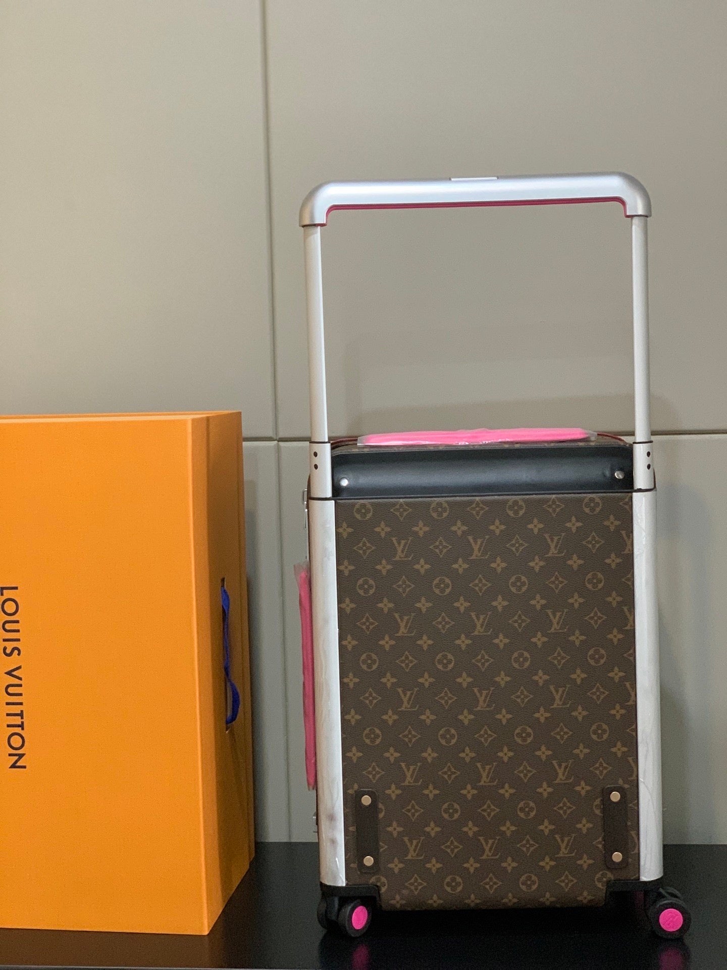 Pink and Brown Cabin Suitcase (PRE ORDER)