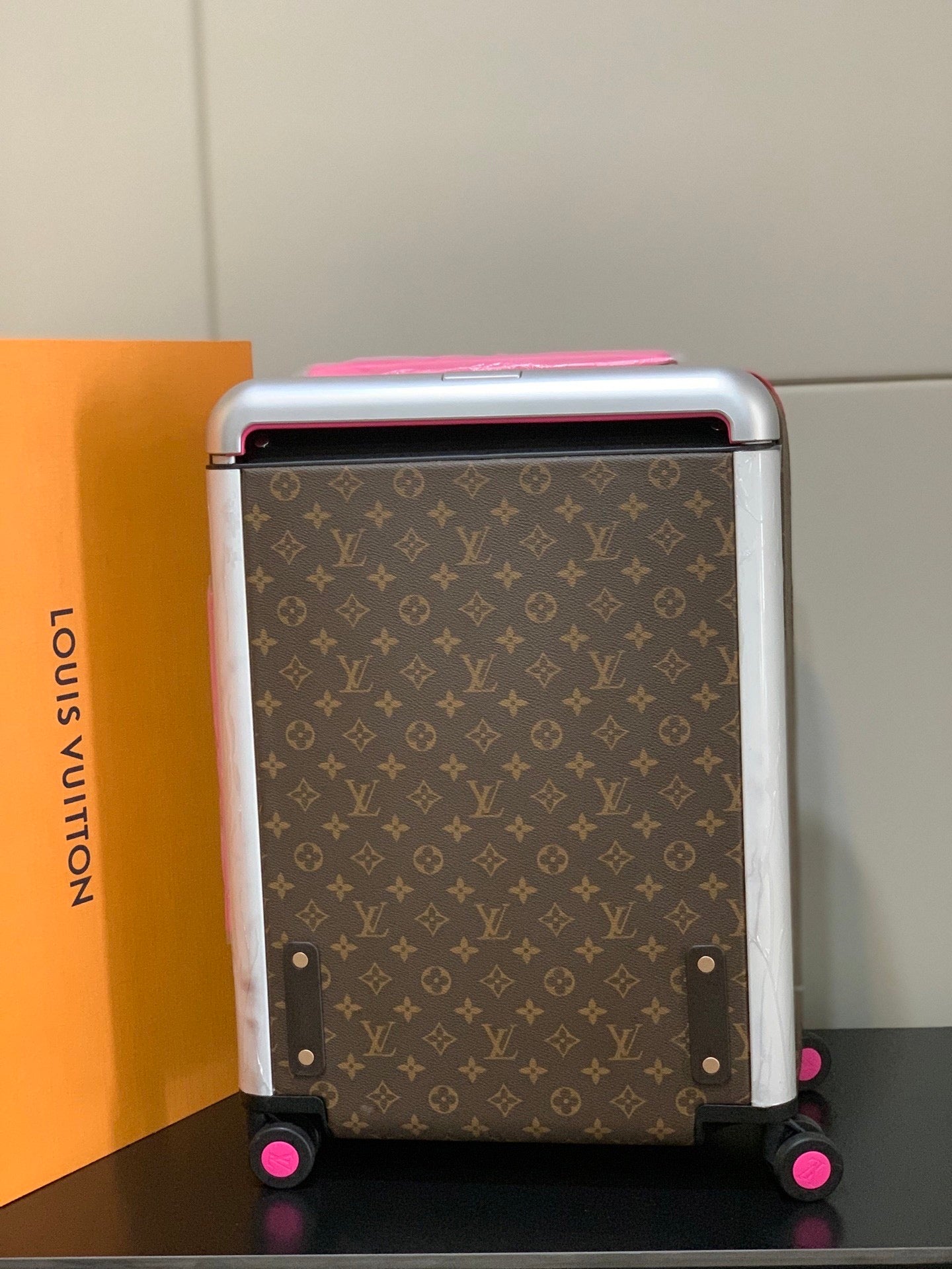 Pink and Brown Cabin Suitcase (PRE ORDER)
