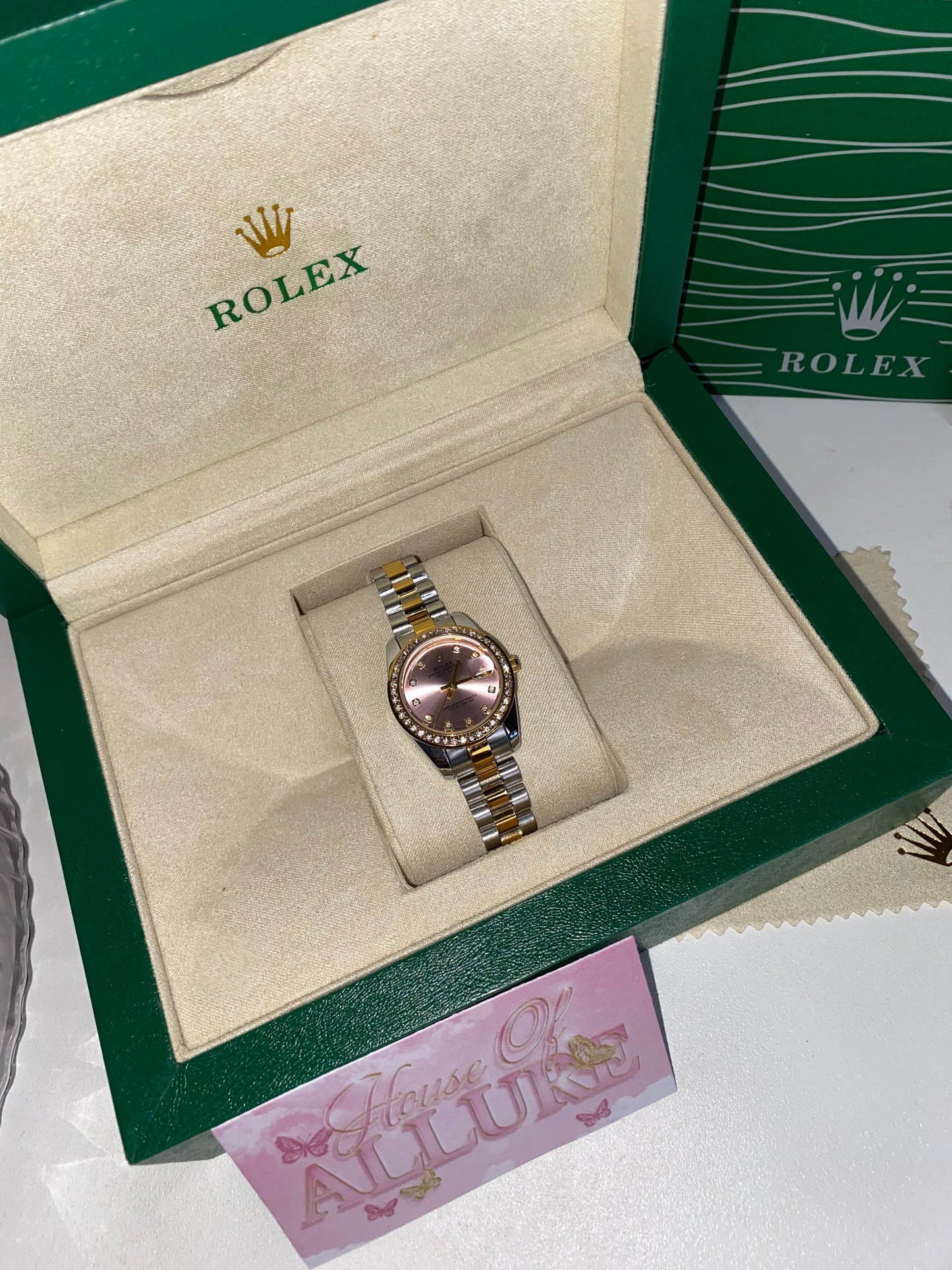 Pink Diamanté R Watch (PRE ORDER)