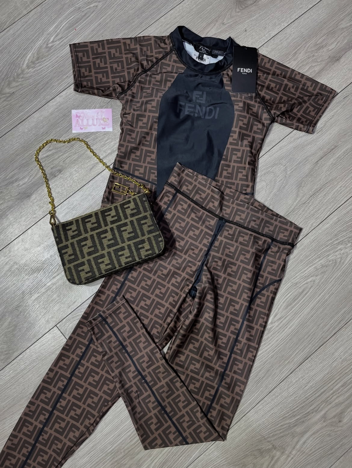 Brown F Leggings Set