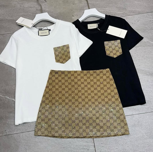 Black G Rhinestone Set